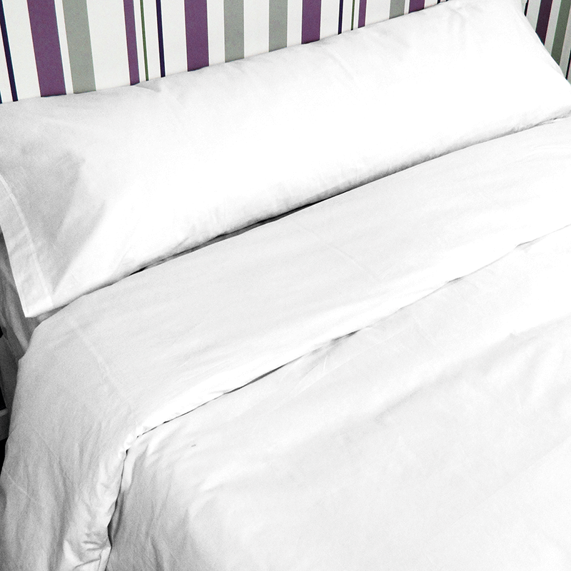 ironía Bermad Preservativo Juego nórdico blanco 50% algodón 50% poliéster para cama de 105 cm