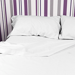 provocar tratar con carro Juego de sábanas blancas de percal 100% para cama de 140 cm Ikea